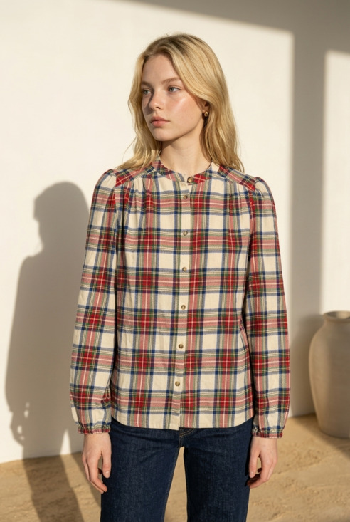 Boden Tops - Boden Cream Layla Brushed Cotton Top from Next USA